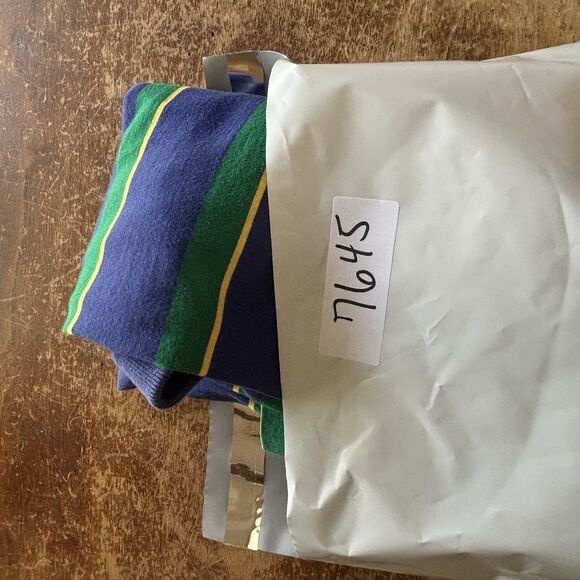 Polo Ralph Lauren Shirt Mens  XL Blue‎ Green Color Block 100% Fine Cotton Crest - Picture 6 of 6